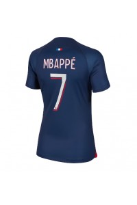 Paris Saint-Germain Kylian Mbappe #7 Jalkapallovaatteet Naisten Kotipaita 2023-24 Lyhythihainen